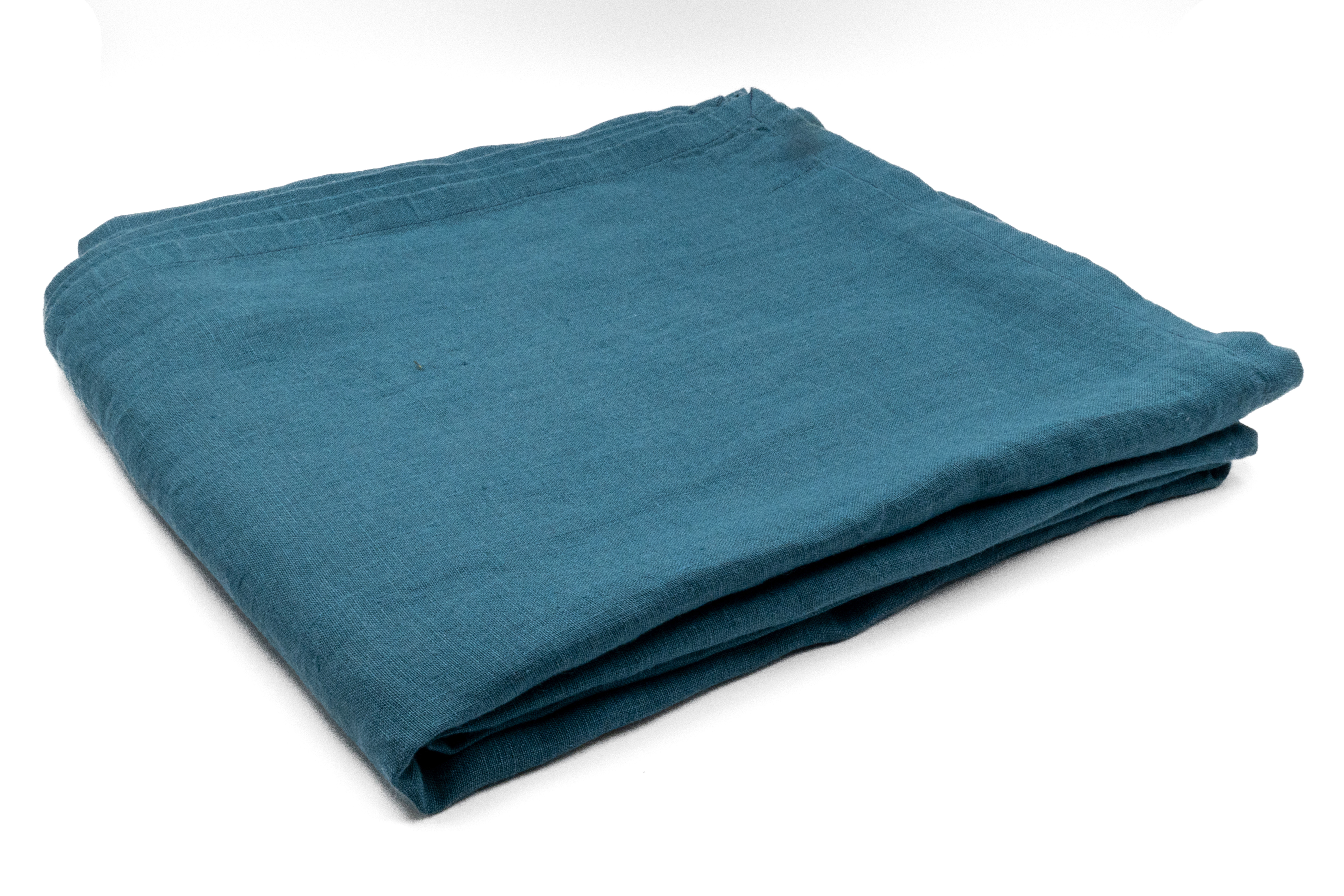 Heritage Linen Flat Sheet - Denim Blue
